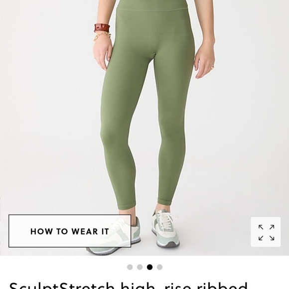 NWT J. CREW Ribbed Sculpt Stretch Leggings - Picture 3 of 7